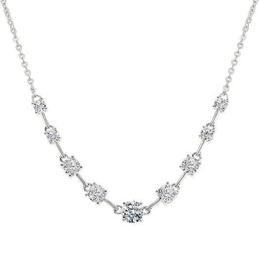 Spaced Stone Diamond Pendant