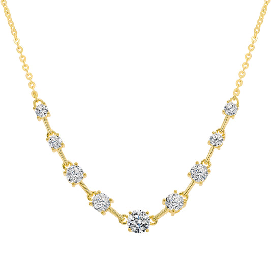 Spaced Stone Diamond Pendant