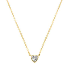 Mini Bezel Heart Necklace