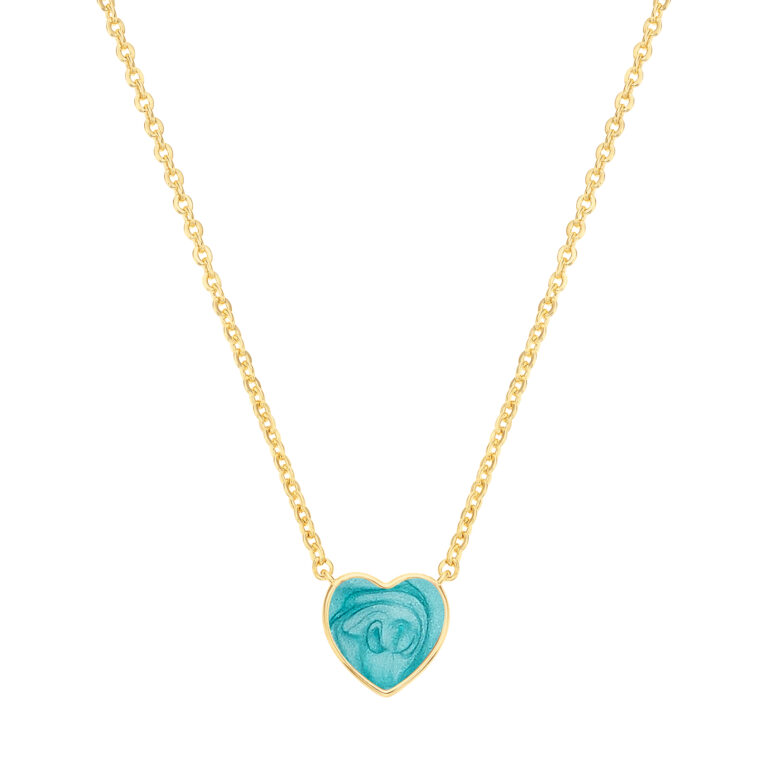 Swirly Enamel Heart Kids Pendant