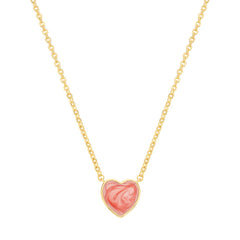Swirly Enamel Heart Kids Pendant