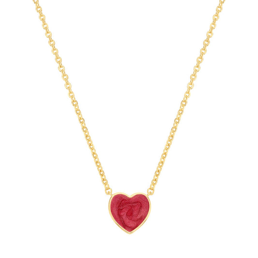 Swirly Enamel Heart Kids Pendant