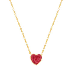 Swirly Enamel Heart Kids Pendant