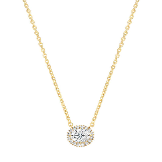 Oval Cut Solitaire Pendant