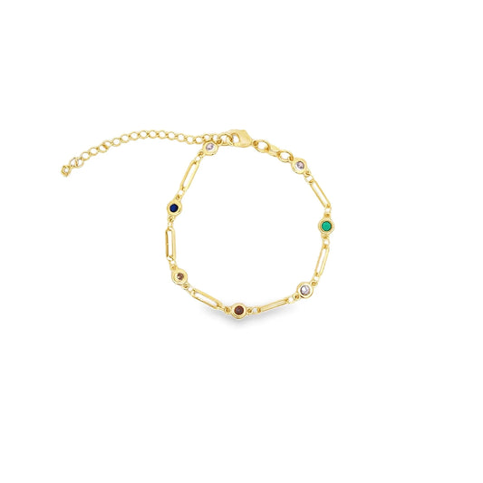 Multi Color Link Bracelet