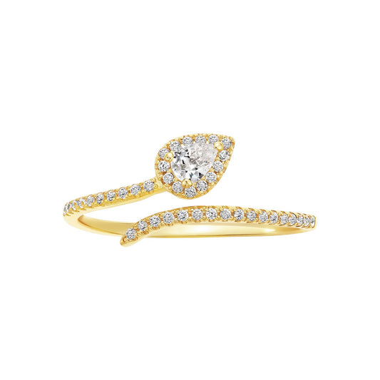Teardrop Halo Overlap Ring