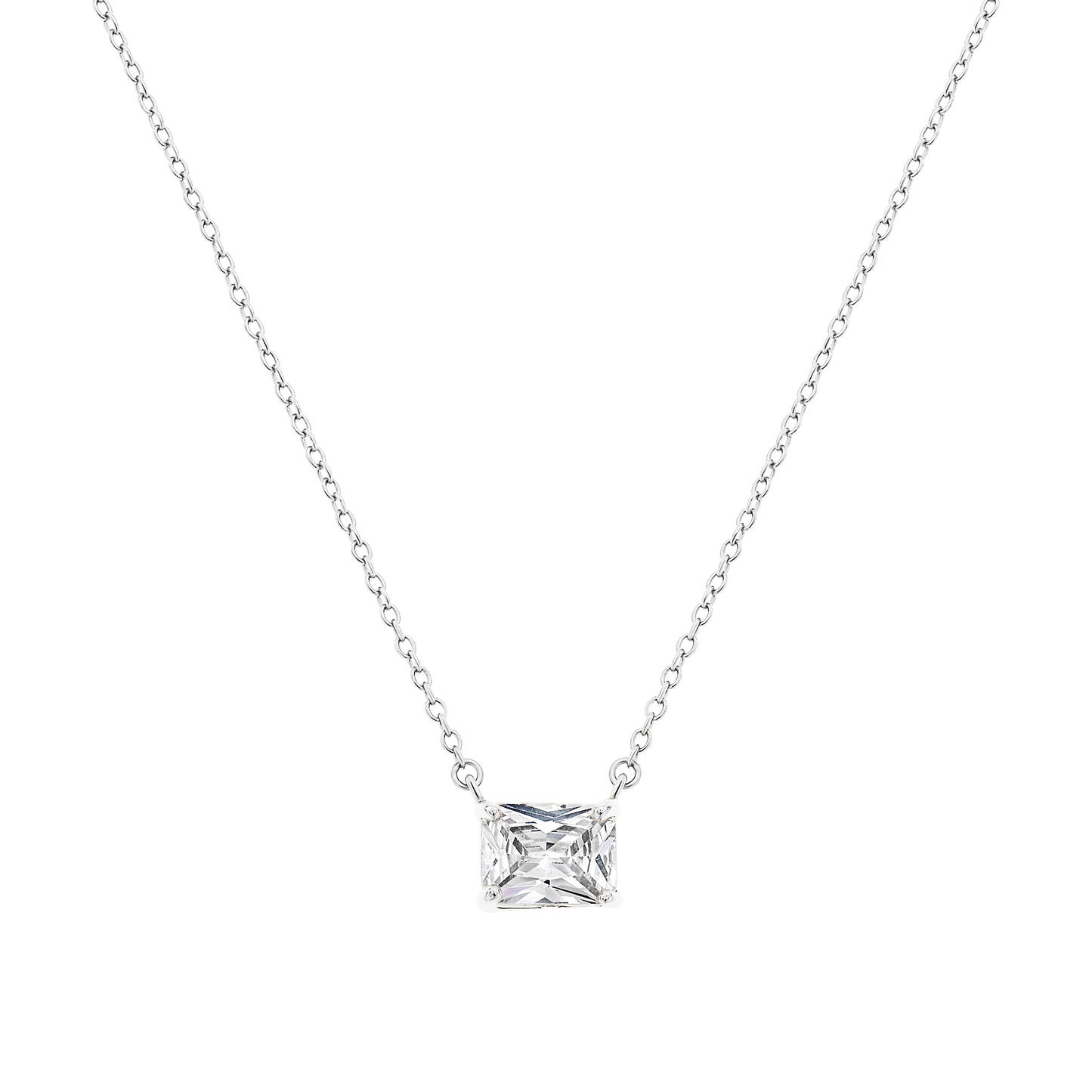 Rectangle Solitaire Necklace