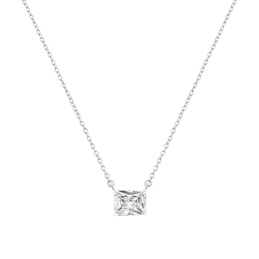 Rectangle Solitaire Necklace