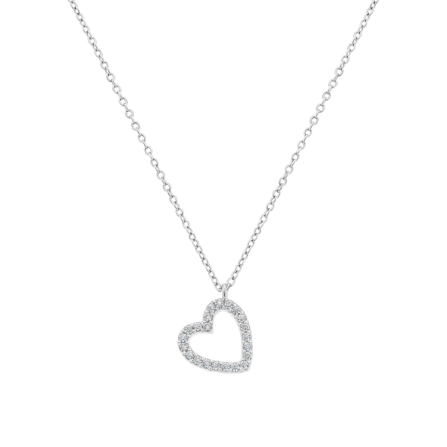 Mini Slanted Heart Necklace