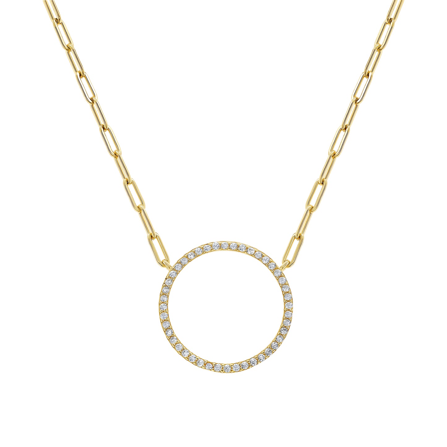 Circle Gold Link Necklace