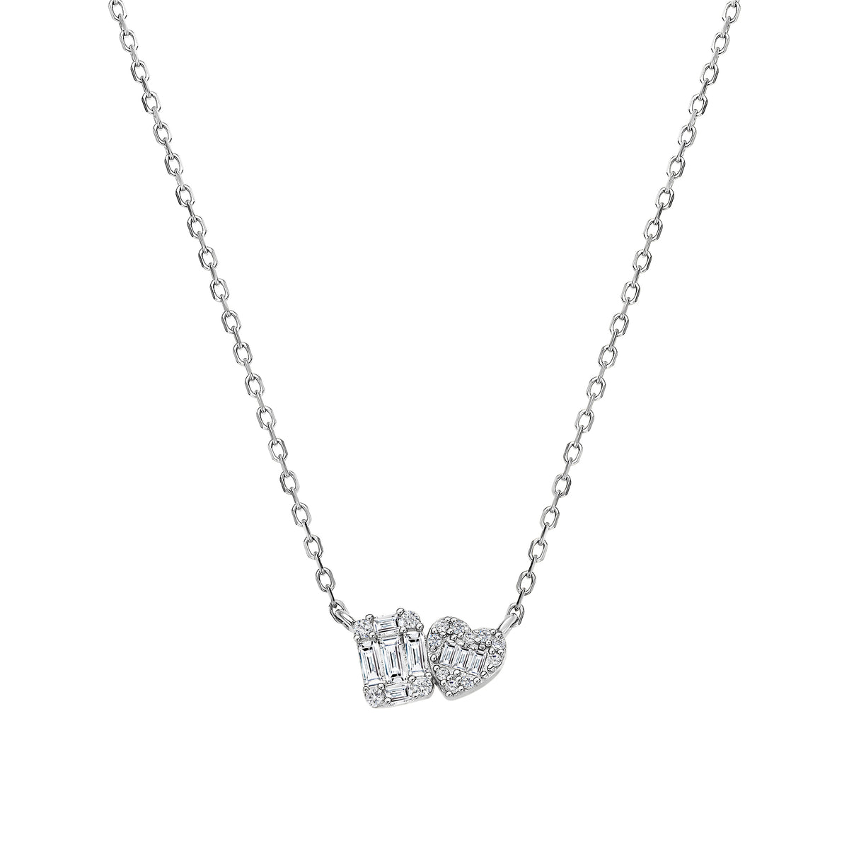 Duo Shape Dainty Necklace