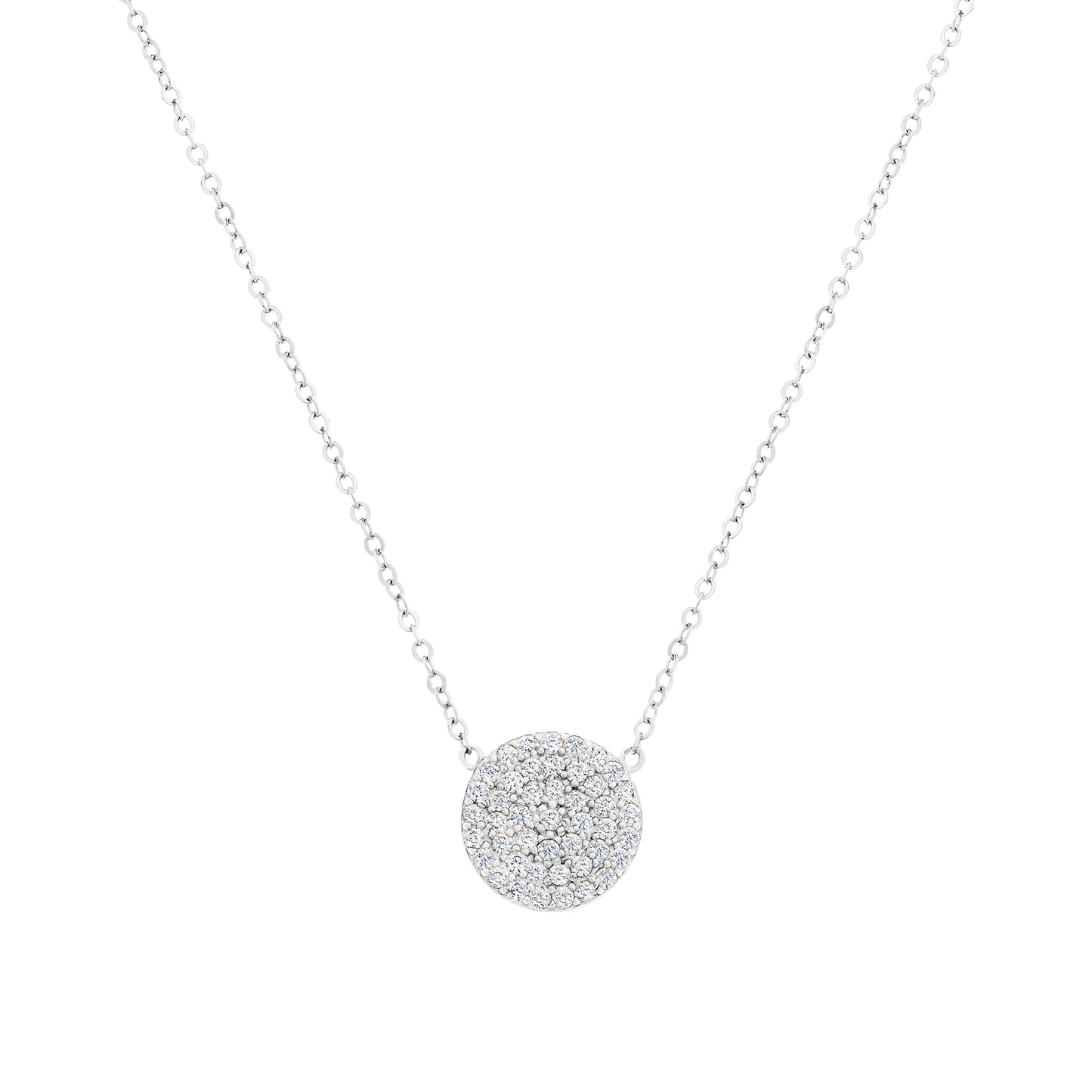 Pave Solitaire Necklace