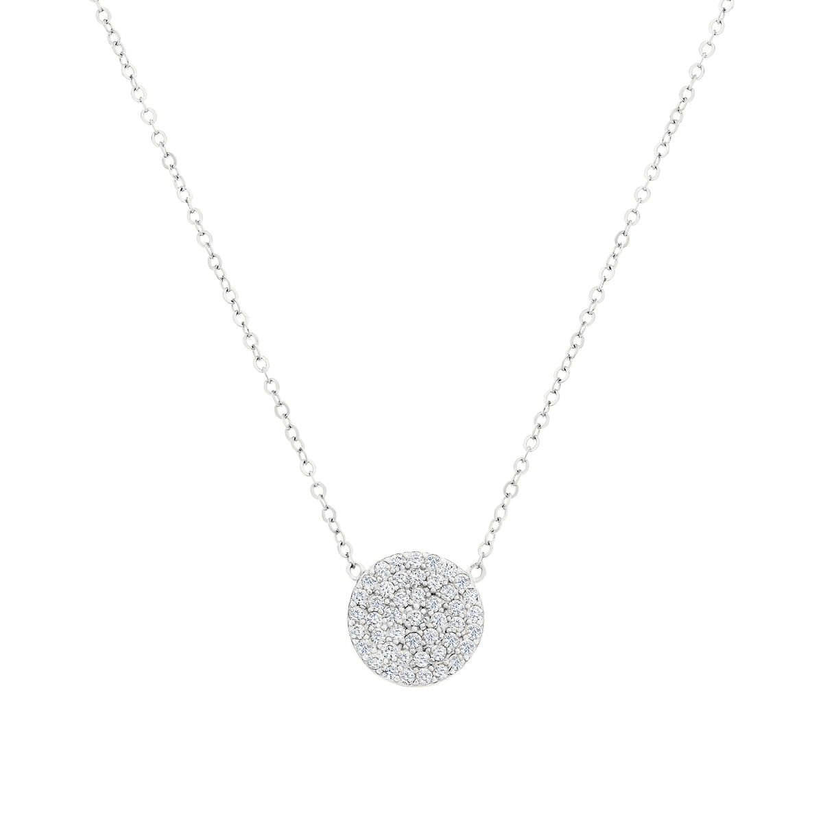 Pave Round Necklace