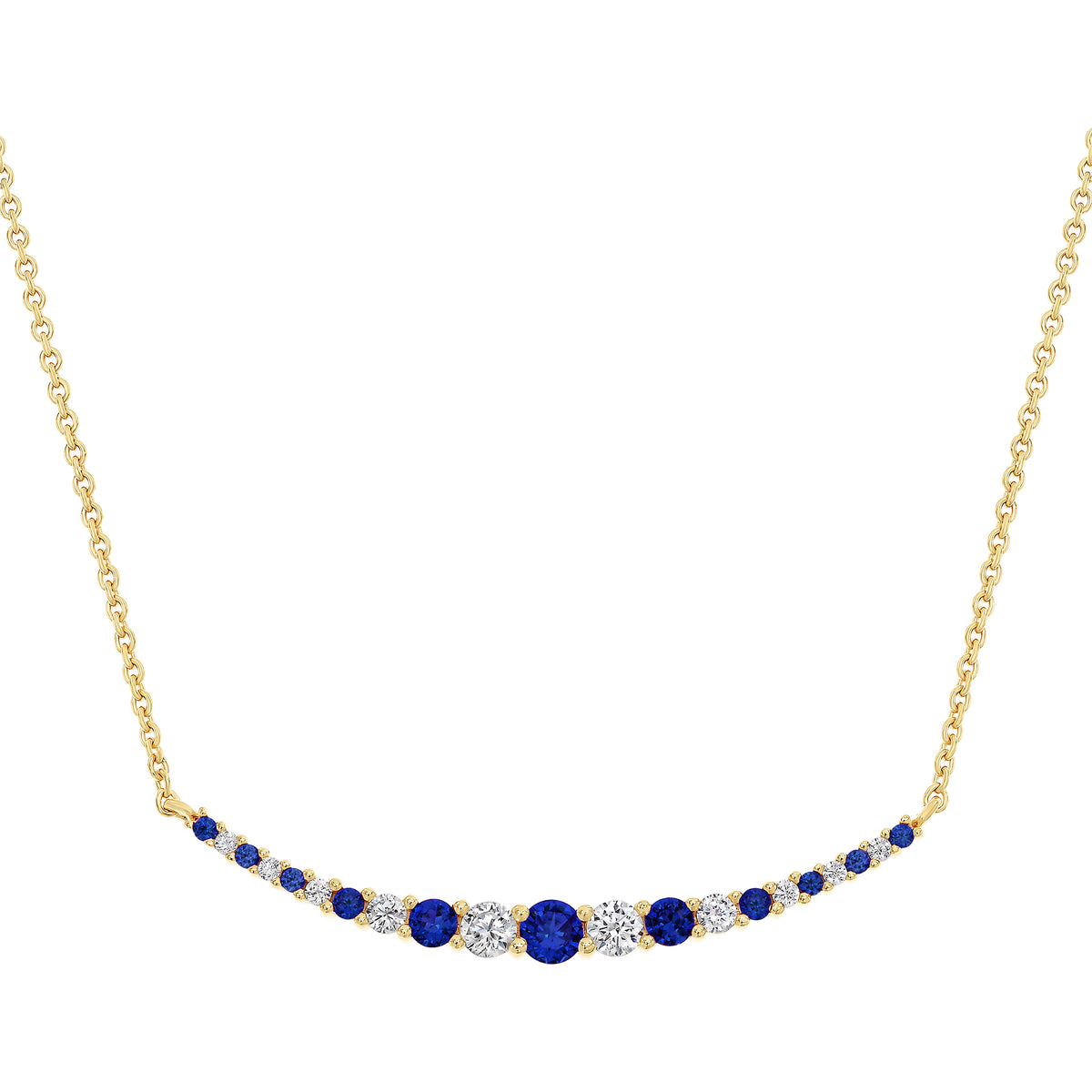 Graduated Color Bar Necklace