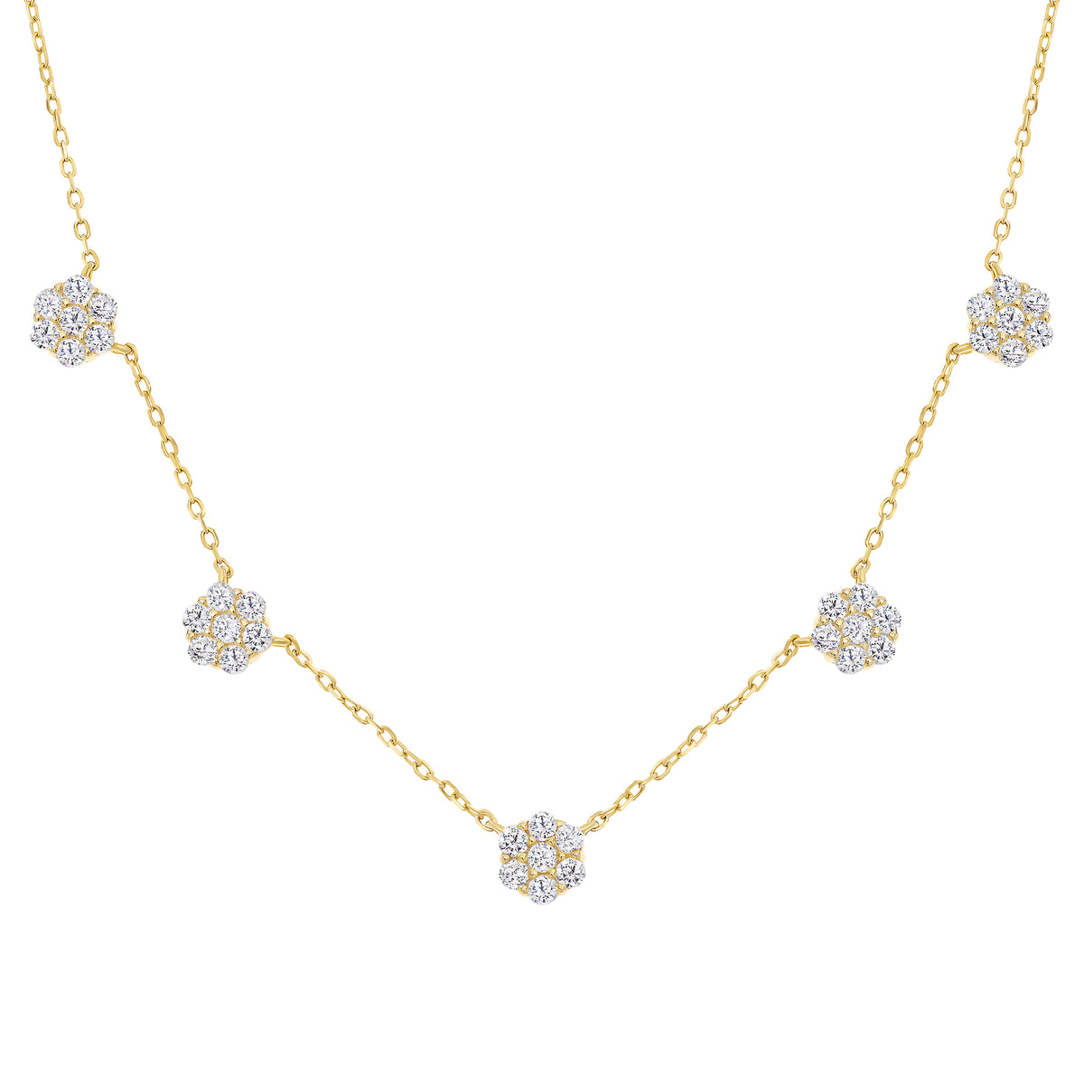 Dainty Cluster Necklace