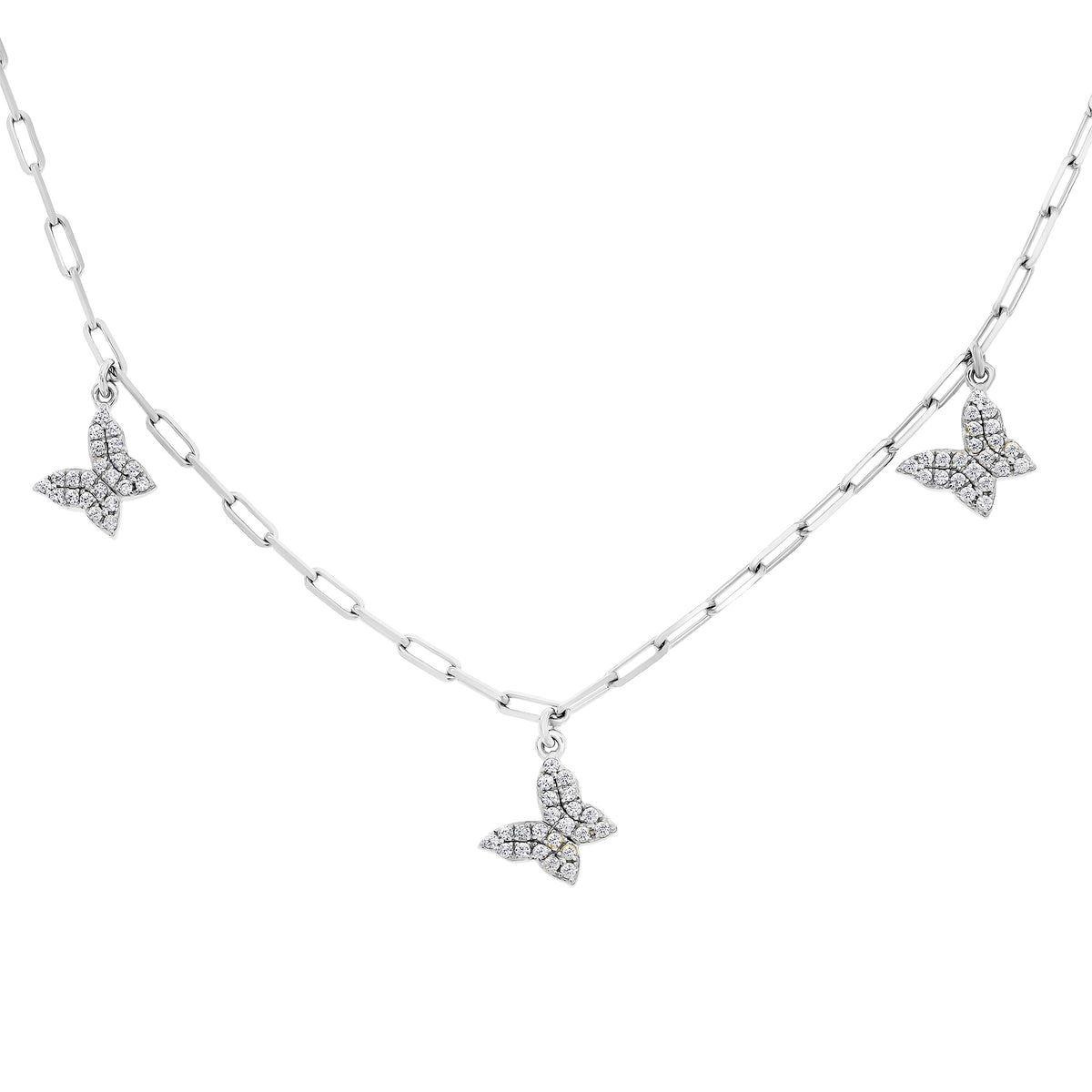 Butterfly Charm Link Necklace