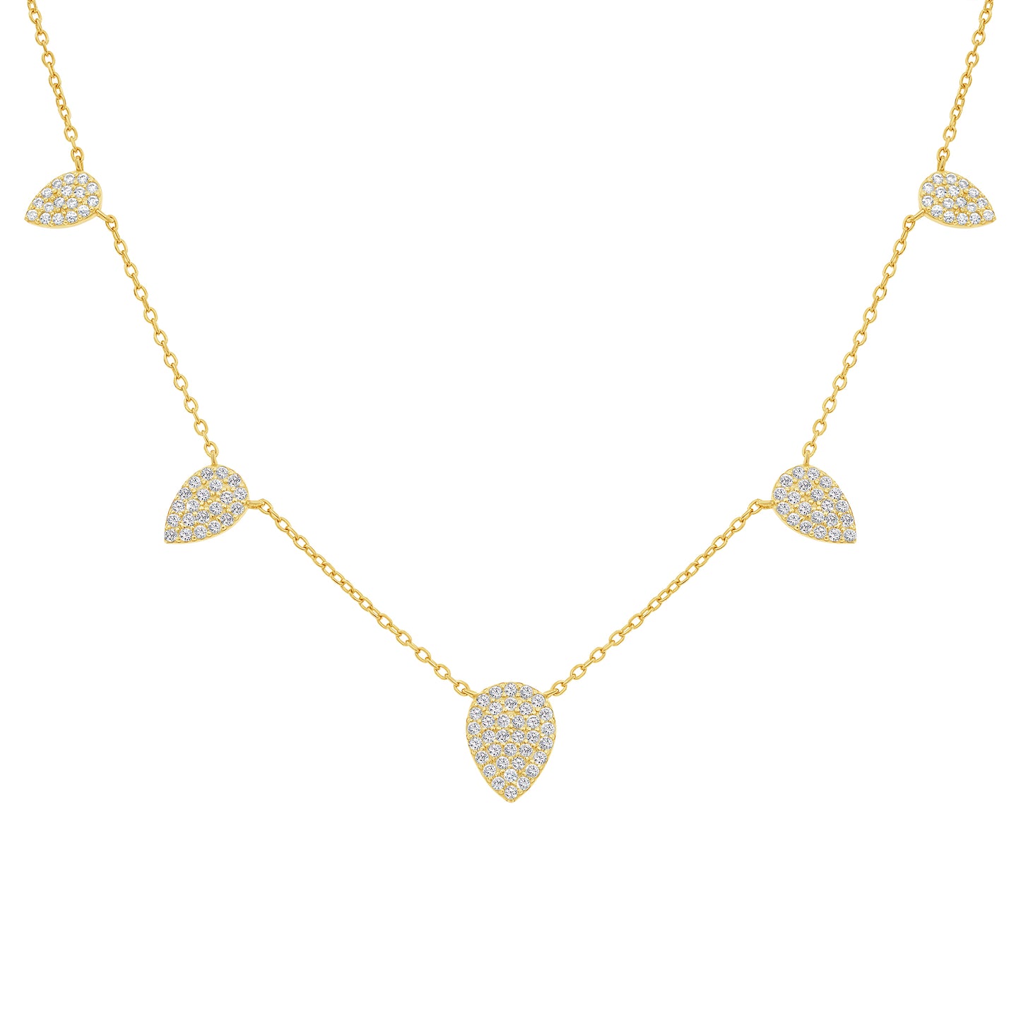 Pave Teardrop Necklace