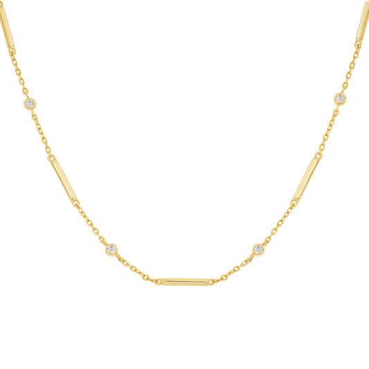 Thin Long Bar Necklace