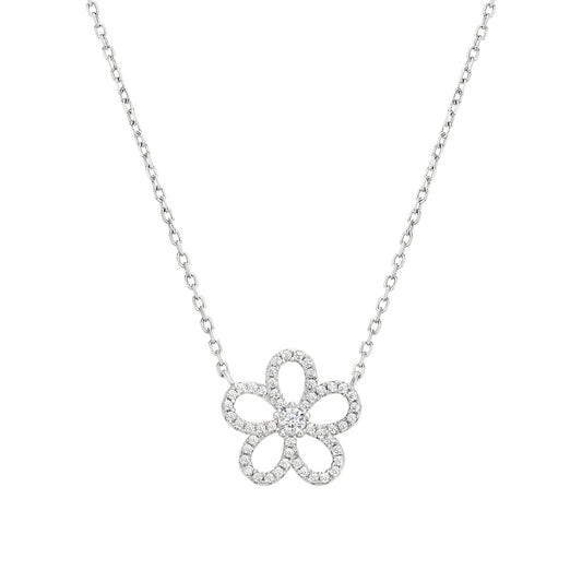 Open Full Floral Necklace