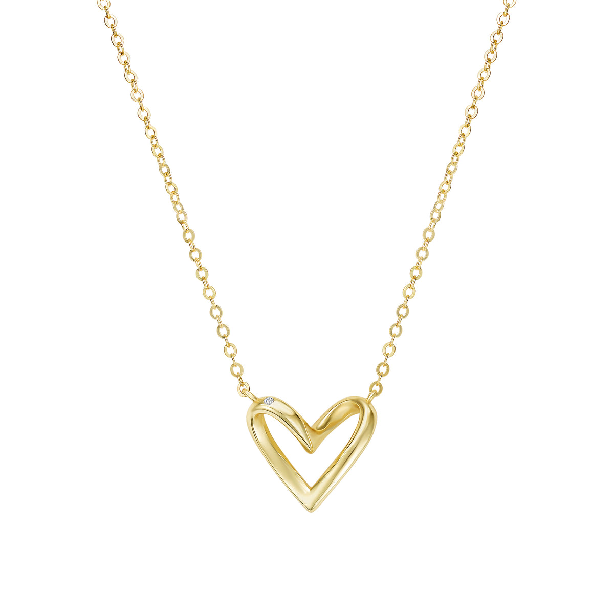 Twisted Open Heart Necklace