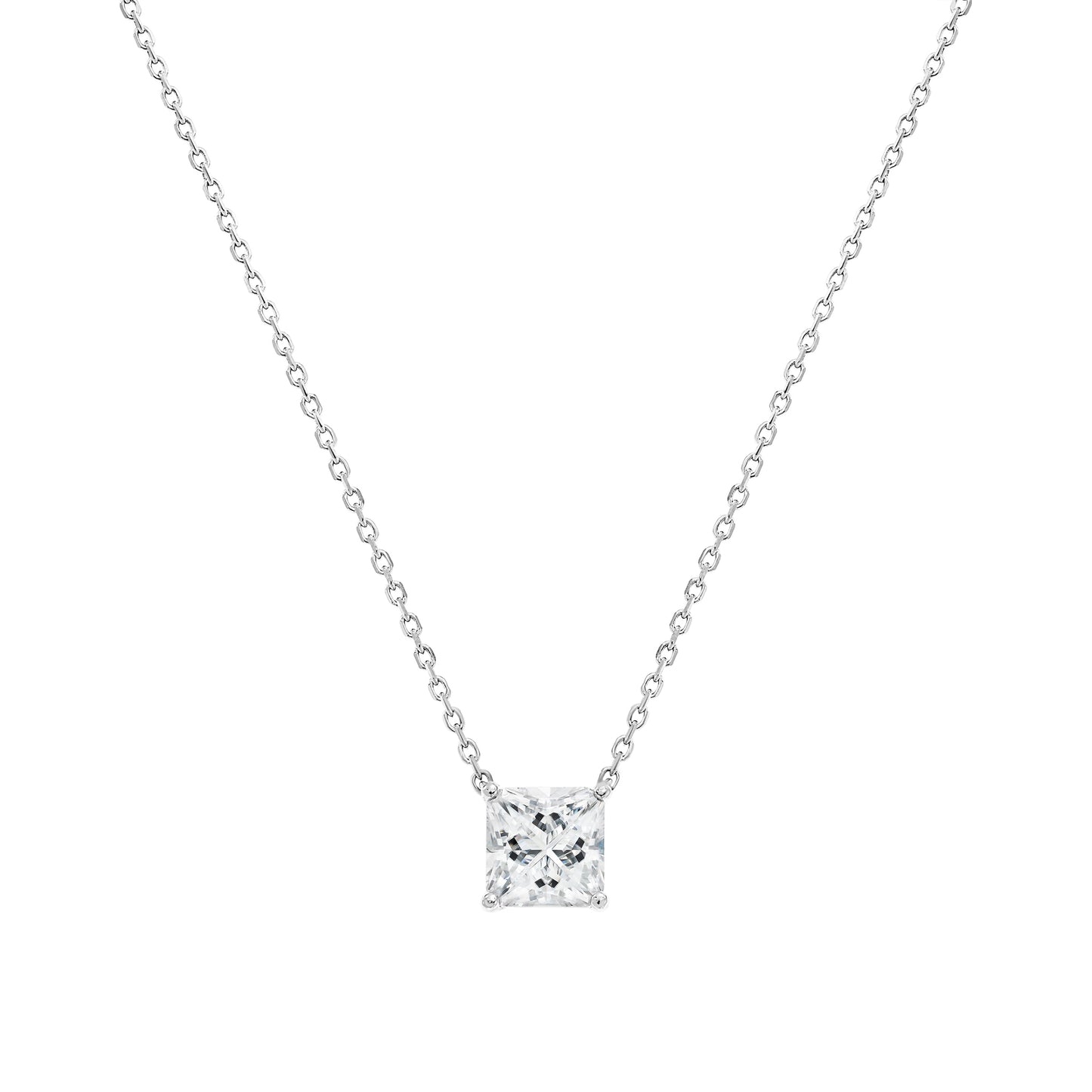 Square Solitaire Pendant