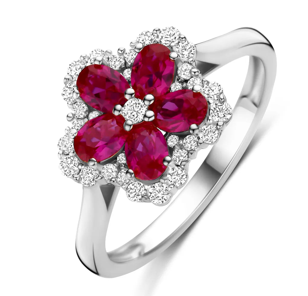 Colored Floral Ring