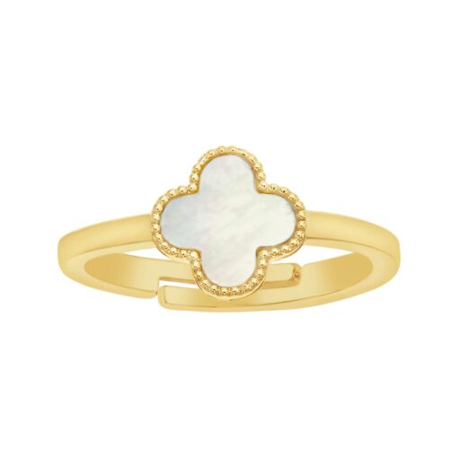 Mother-of-Pearl Clover Ring