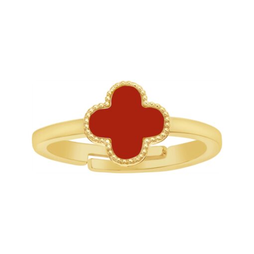 Mother-of-Pearl Clover Ring