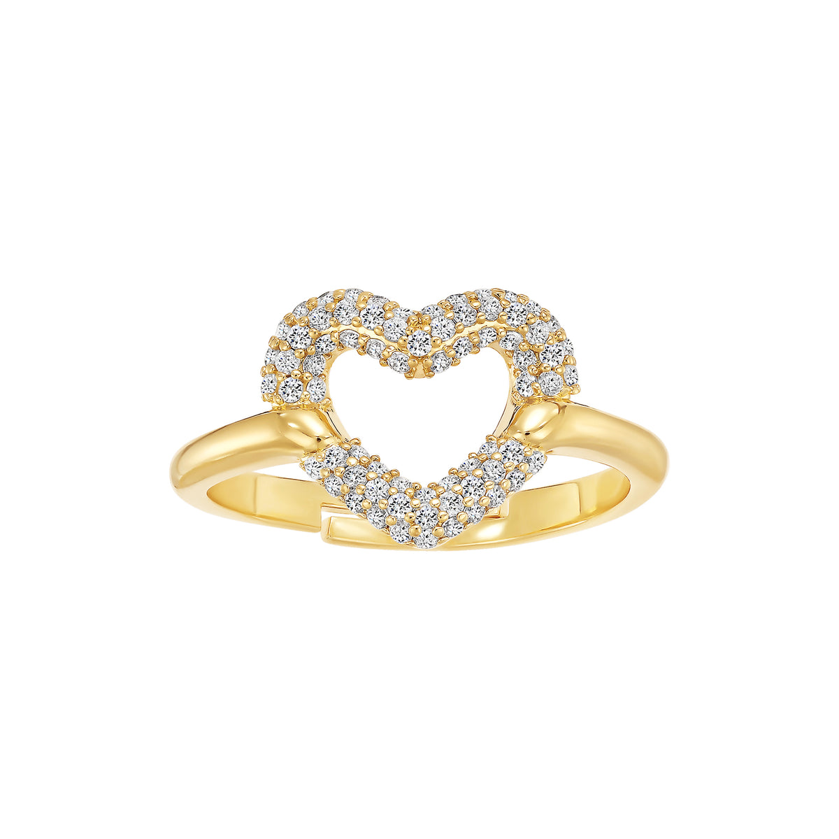 Clamped Heart Ring
