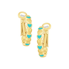 Lined Hearts Hoops