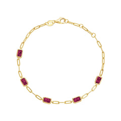 Dainty Bezel Link Bracelet