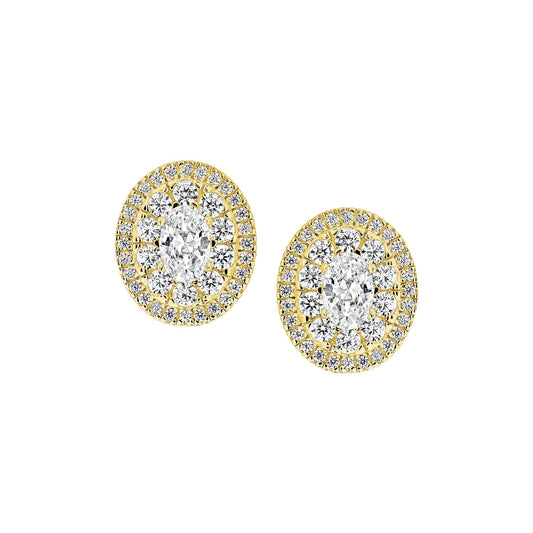 Oval Radiance Stud Earrings