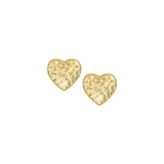 Textured Heart Stud Earrings