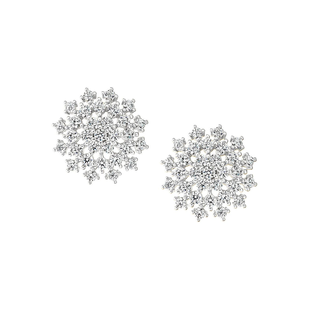 Diamond Snowflake Stud Earring