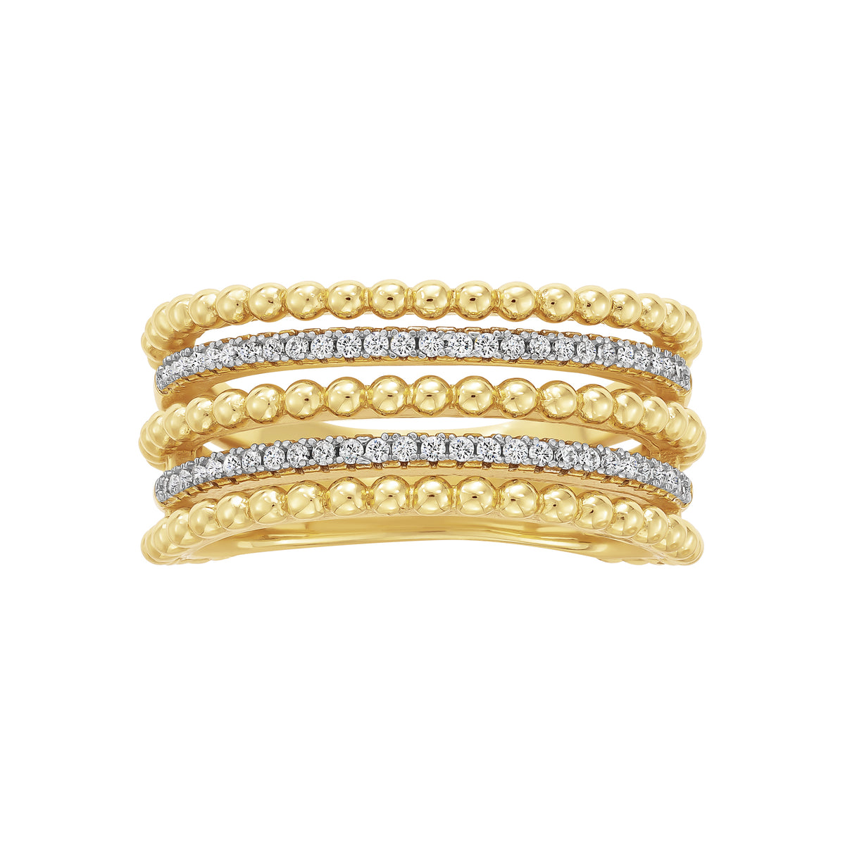 Beaded Stacked Ring