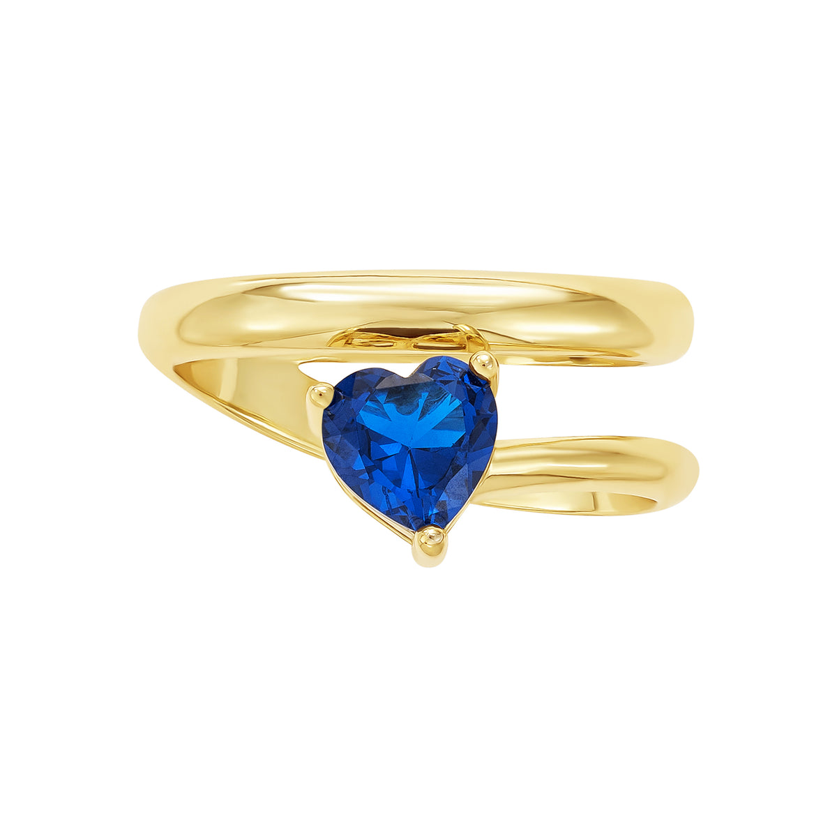 Blue Heart Wrap Ring