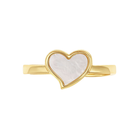 Tilted Solo Heart Ring