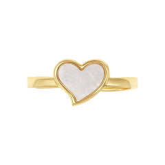 Tilted Solo Heart Ring