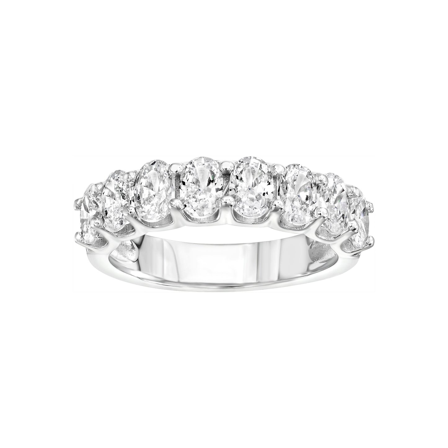 Oval Half Eternity Ring