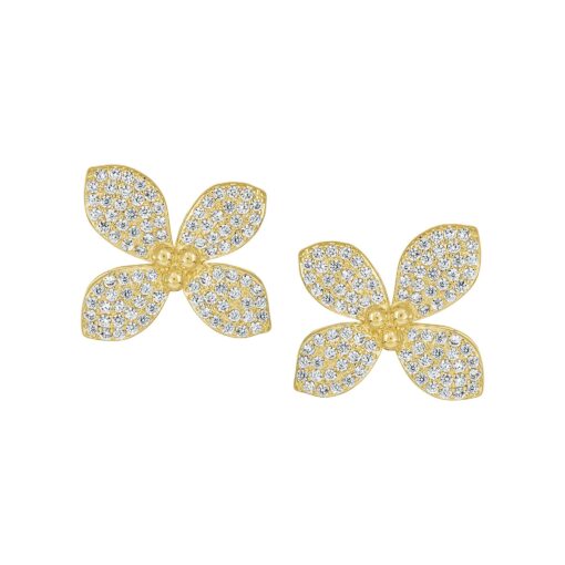 Classic Four Petal Flower Stud Earring