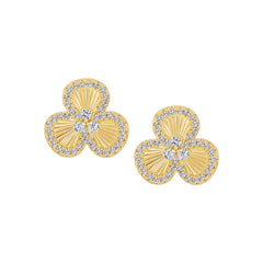 Overlapping Petal Flower Stud Earrings