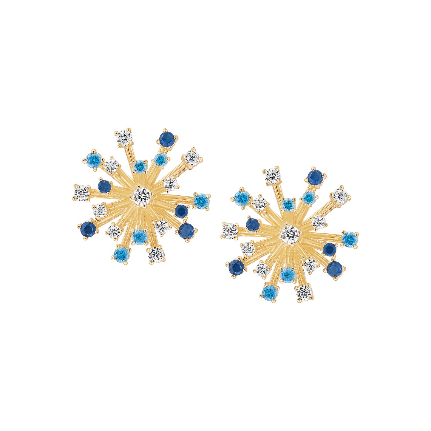 Colored Burst Stud Earrings