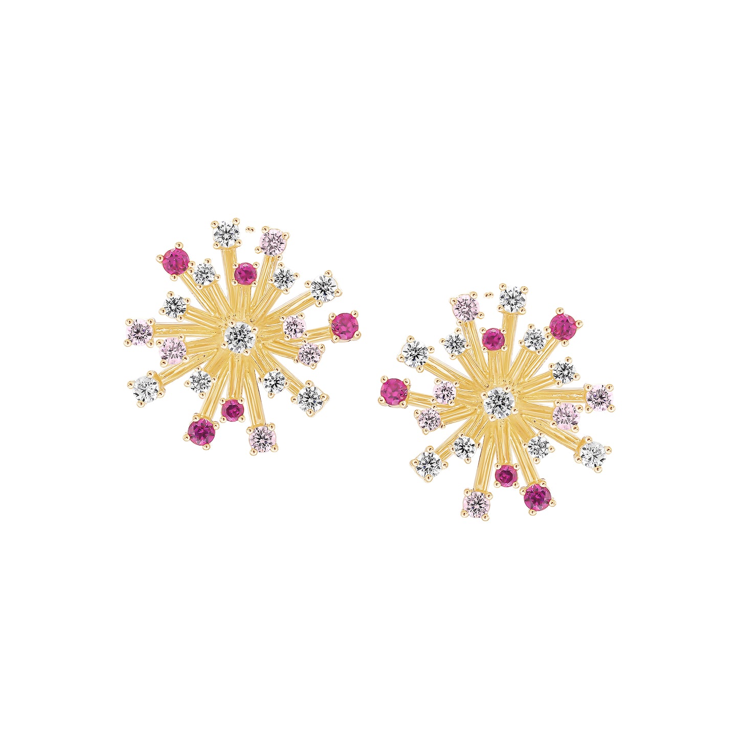 Colored Burst Stud Earrings