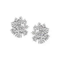 Diamond Cluster Stud Earring