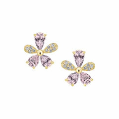 Multi Petal Flower Stud Earring