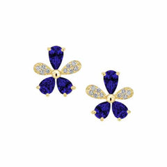 Multi Petal Flower Stud Earring