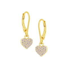 Pave Heart Earring