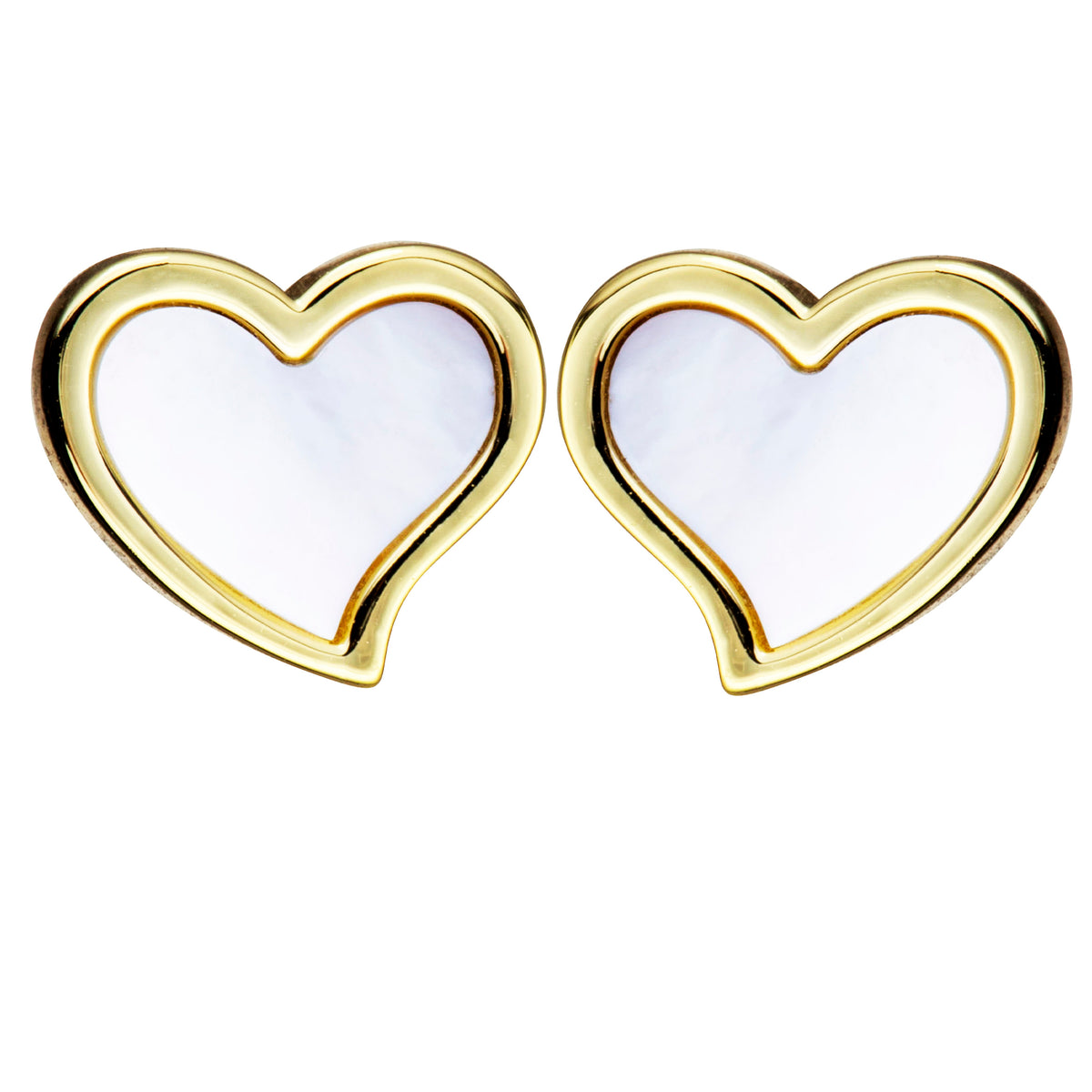 Tilted Heart Stud