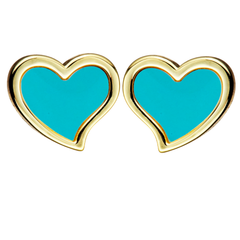 Tilted Heart Stud