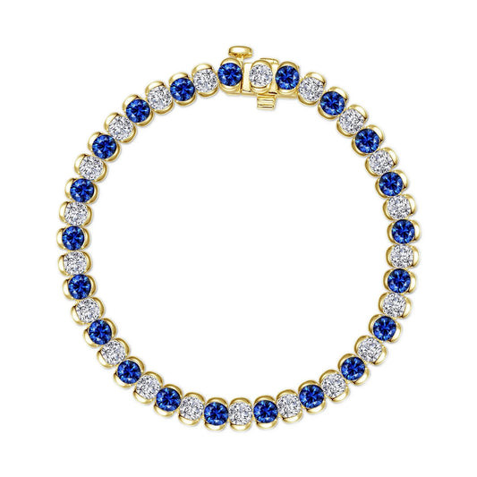 Aria Half-Bezel Sapphire Tennis Bracelet